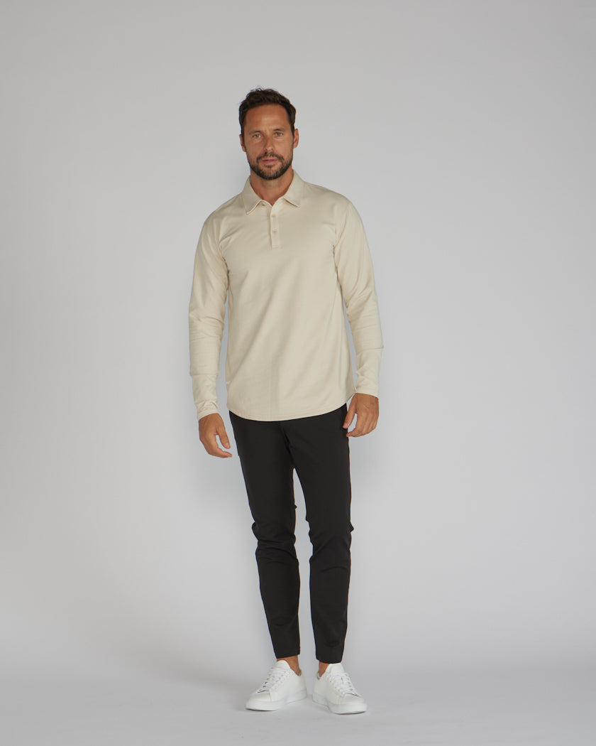 Drop-Cut Long Sleeve: LUX Polo
