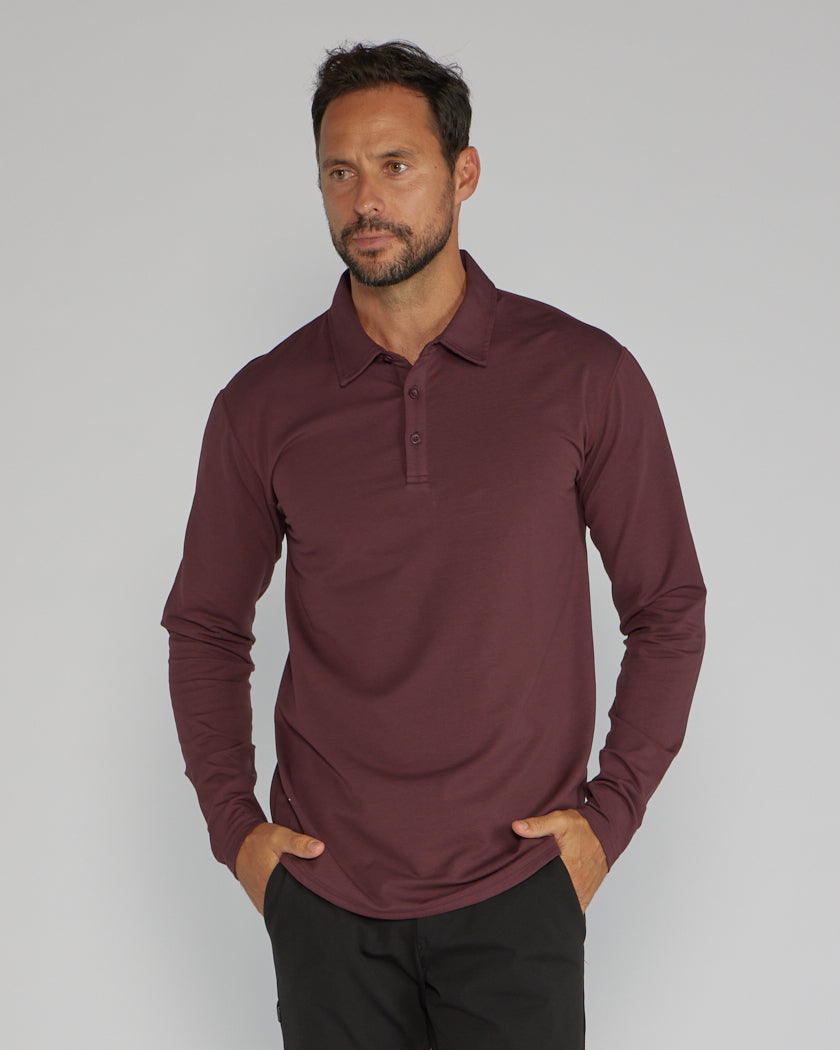 Drop-Cut Long Sleeve: LUX Polo
