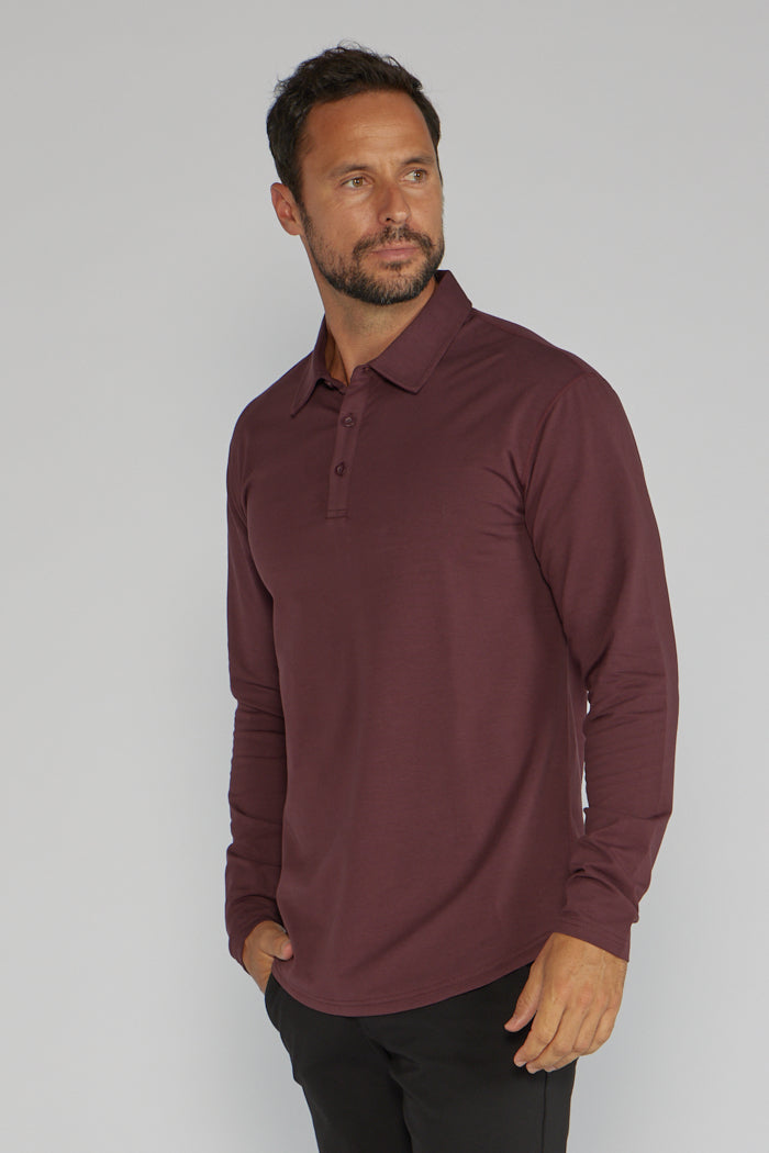 Drop-Cut Long Sleeve: LUX Polo