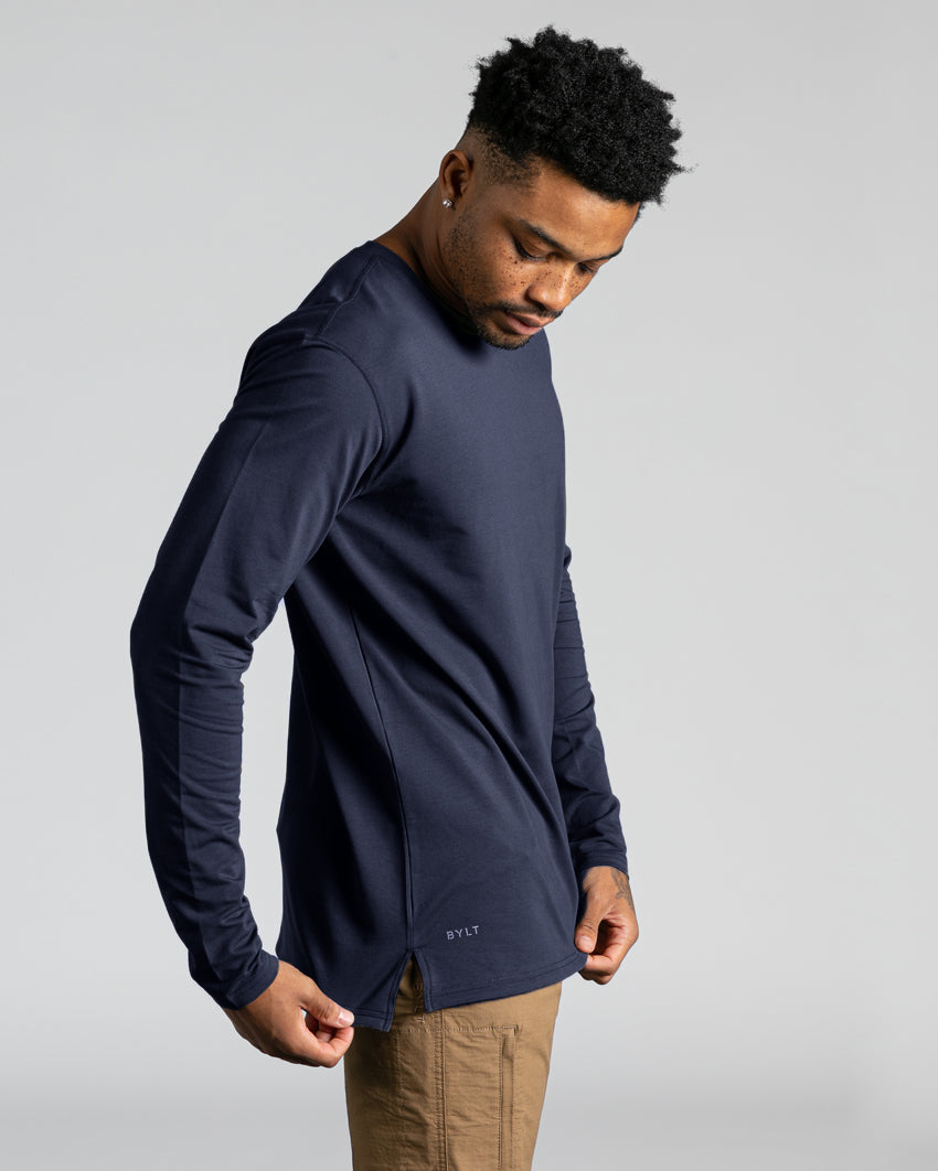 Long Sleeve: BYLT Signature Split Hem