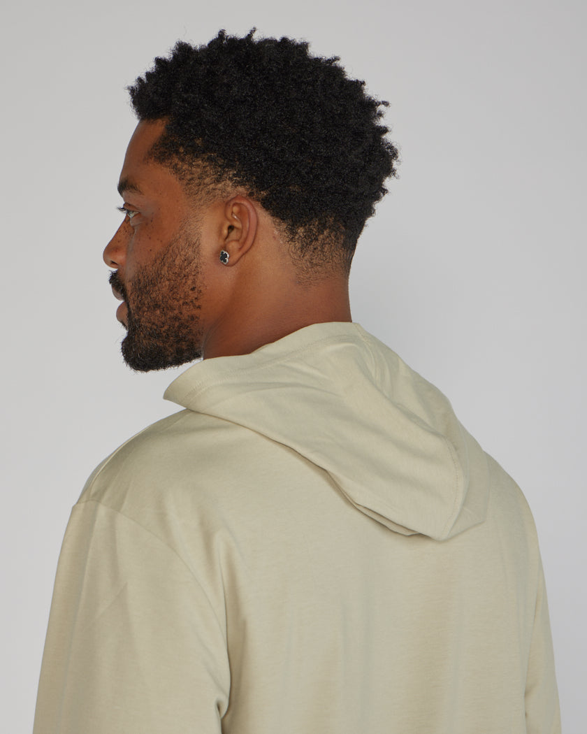 Hooded Drop-Cut Long Sleeve