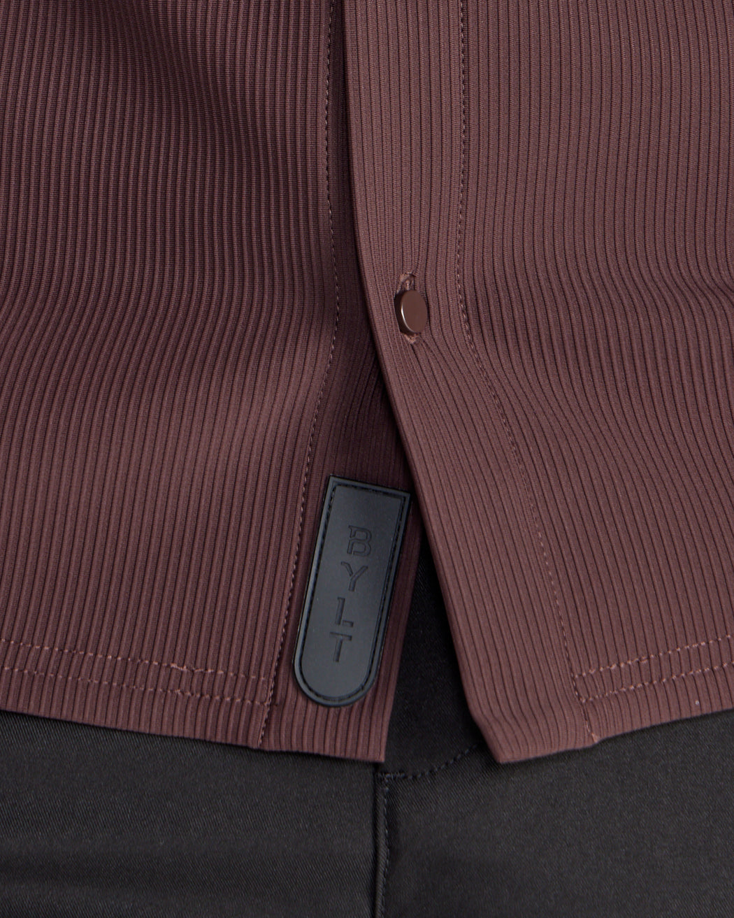 Ribbed+ Short Sleeve Button Down