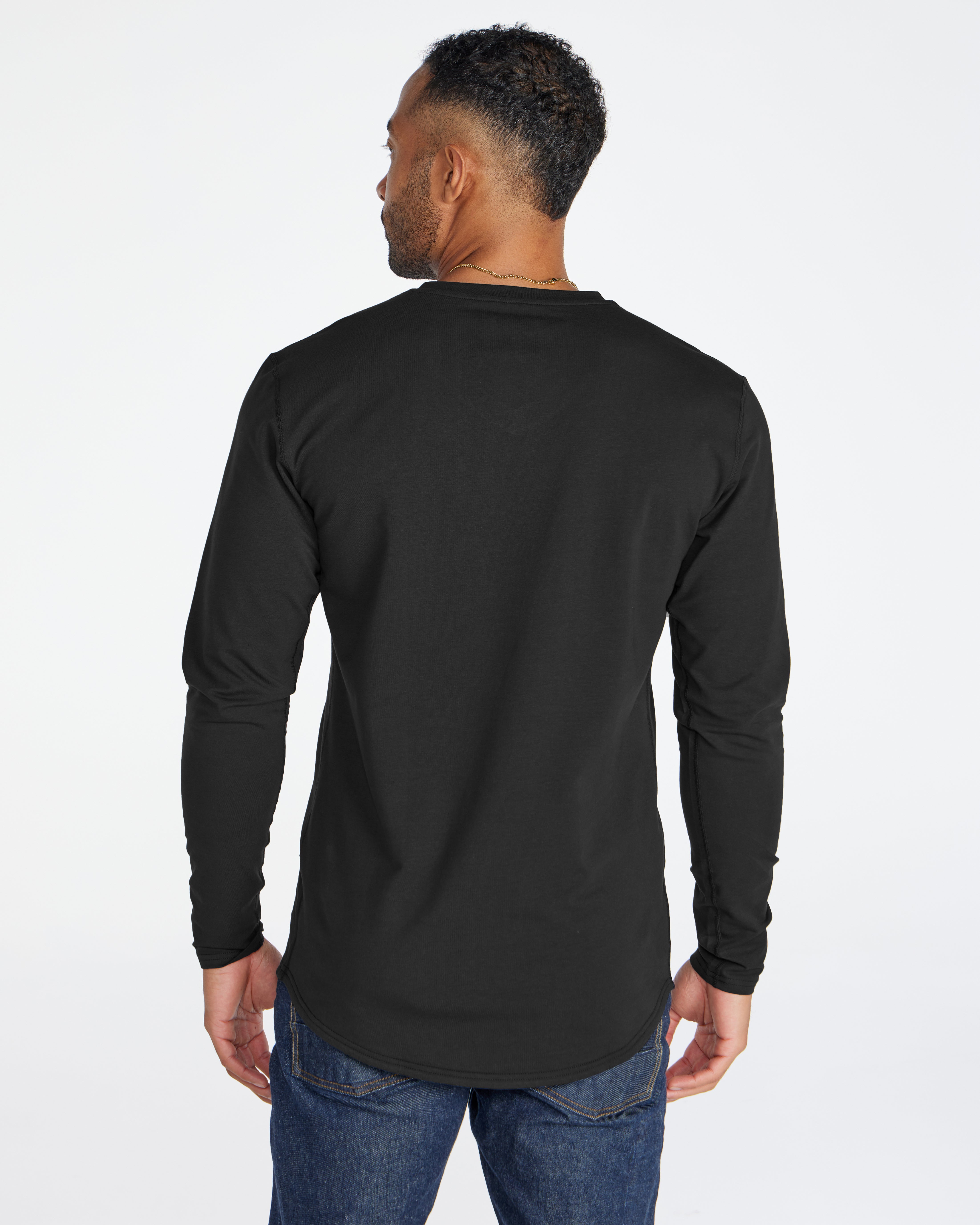 V-Neck Long Sleeve Drop-Cut: LUX