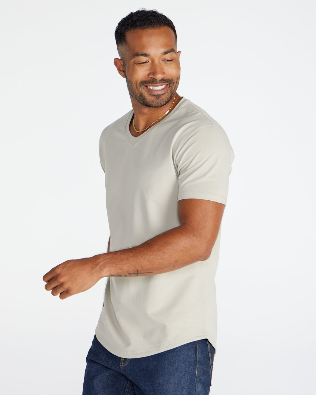 Drop-Cut V-Neck: LUX