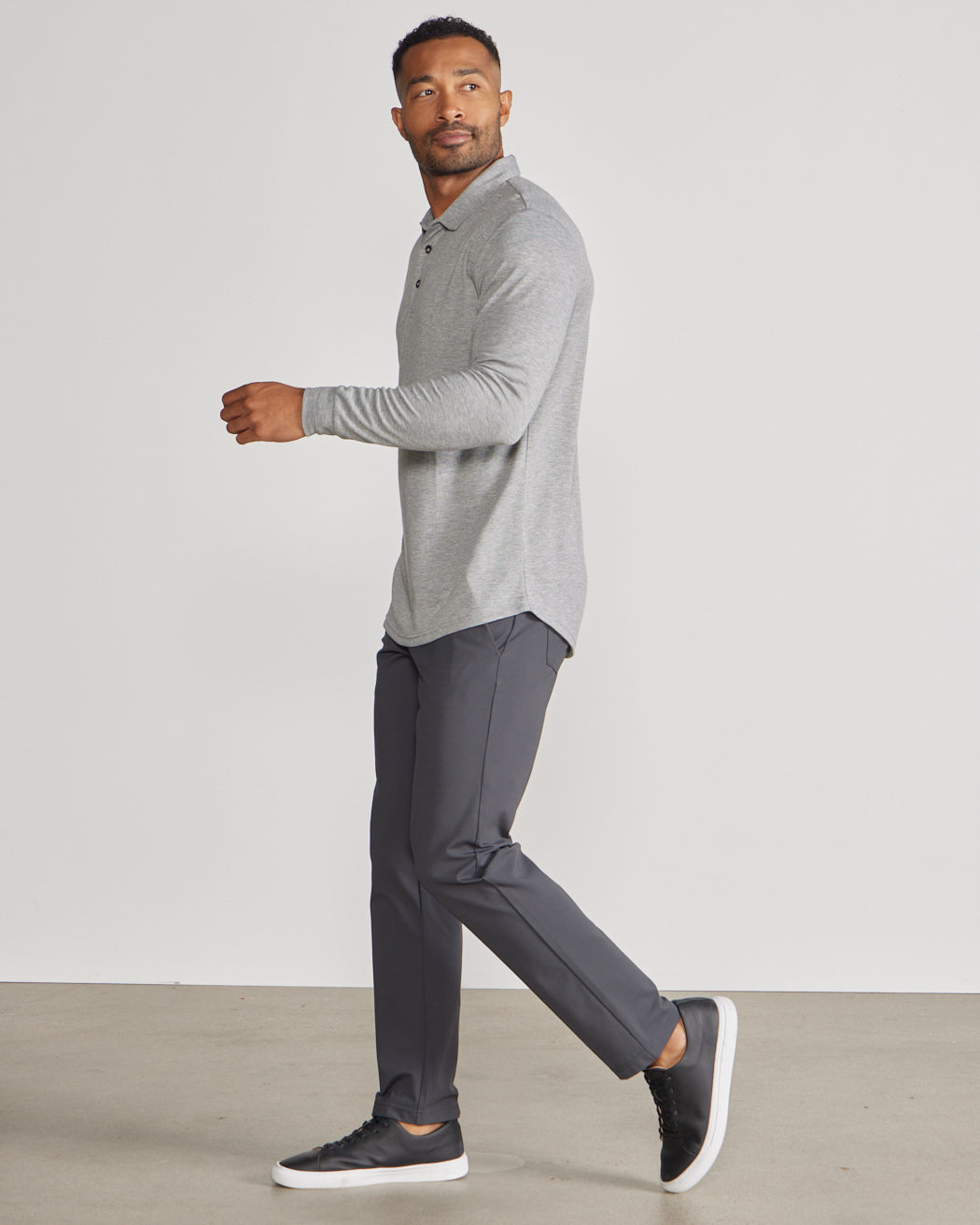 Comfort Wool Long Sleeve Polo