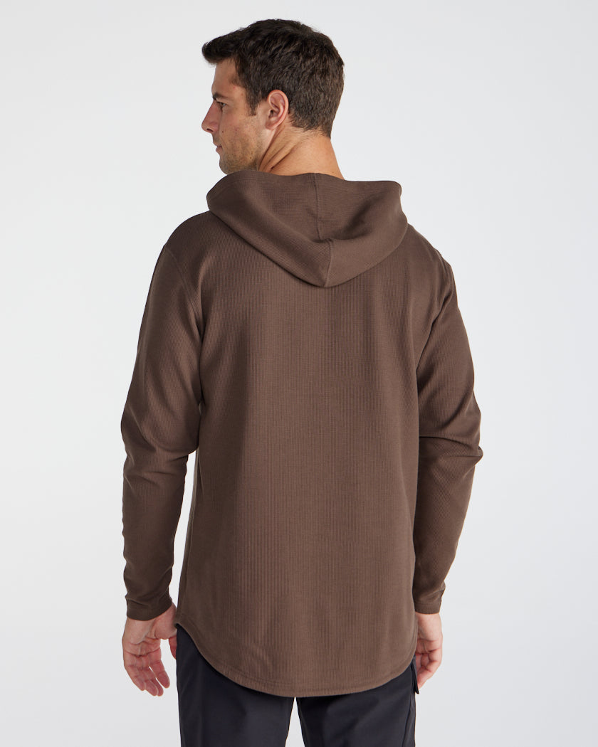 Thermal Hooded Drop-Cut Long Sleeve