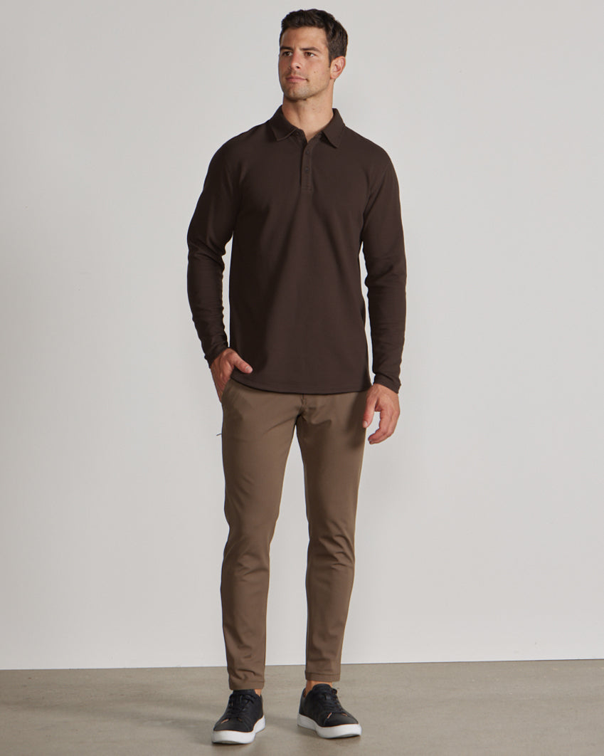 Thermal Long Sleeve Polo