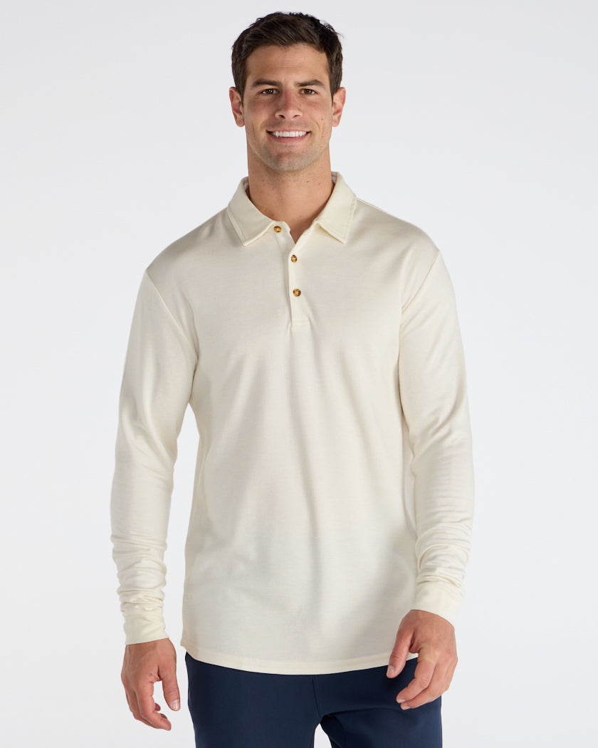 Comfort Wool Long Sleeve Polo