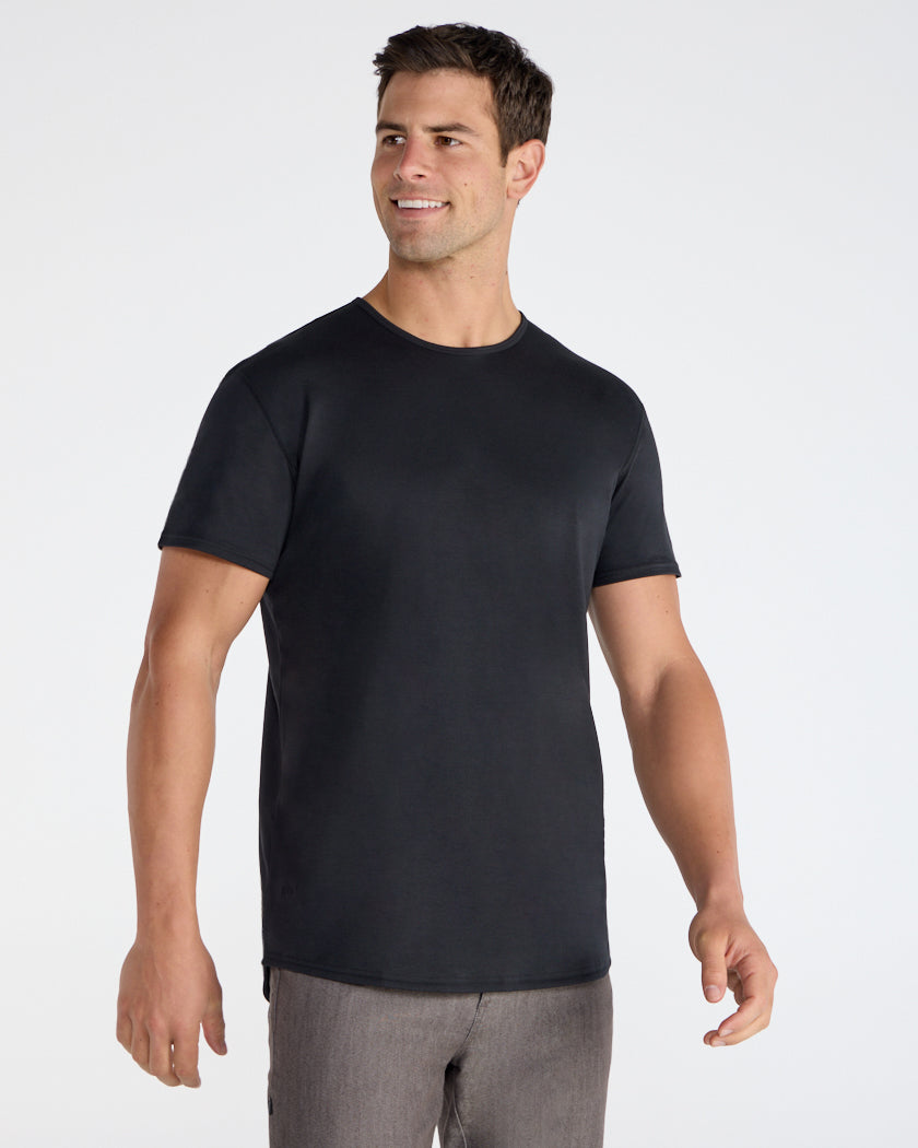 Cotton Short Sleeve Drop-Cut