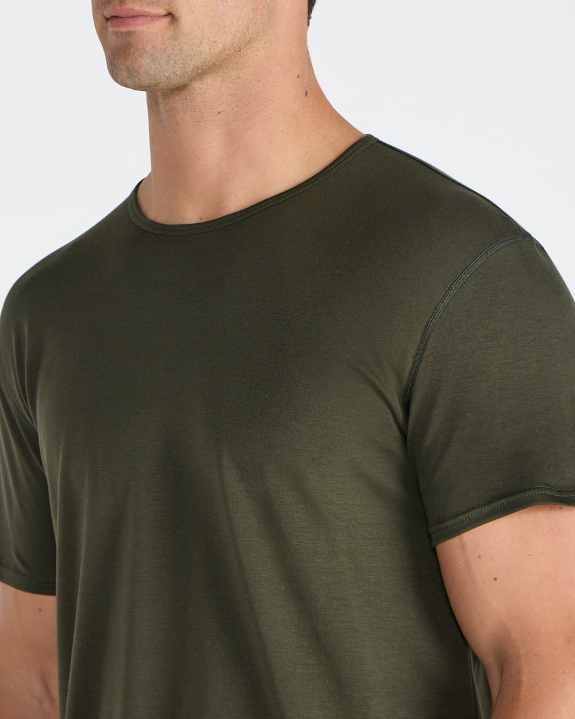 Cotton Short Sleeve Drop-Cut