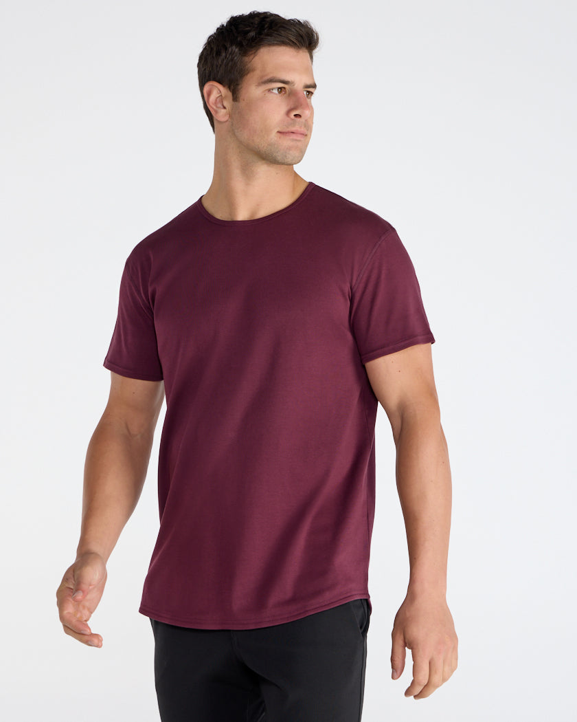 Cotton Short Sleeve Drop-Cut