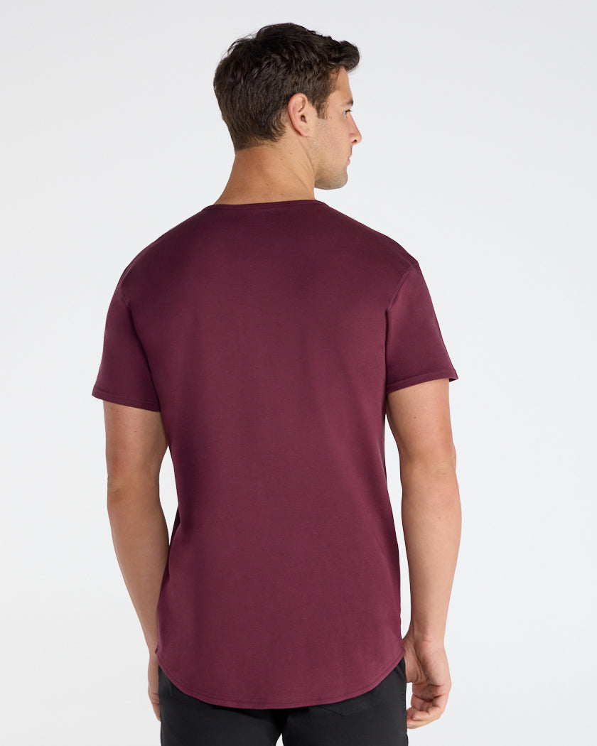 Cotton Short Sleeve Drop-Cut