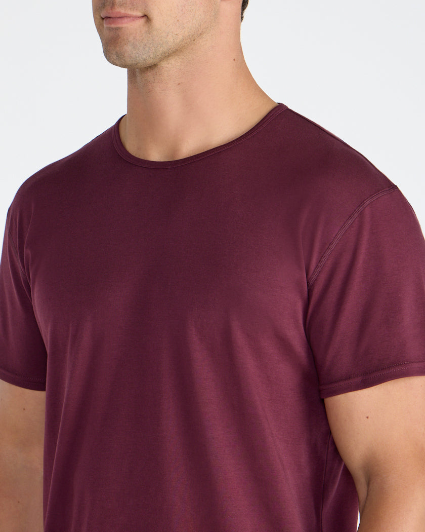 Cotton Short Sleeve Drop-Cut