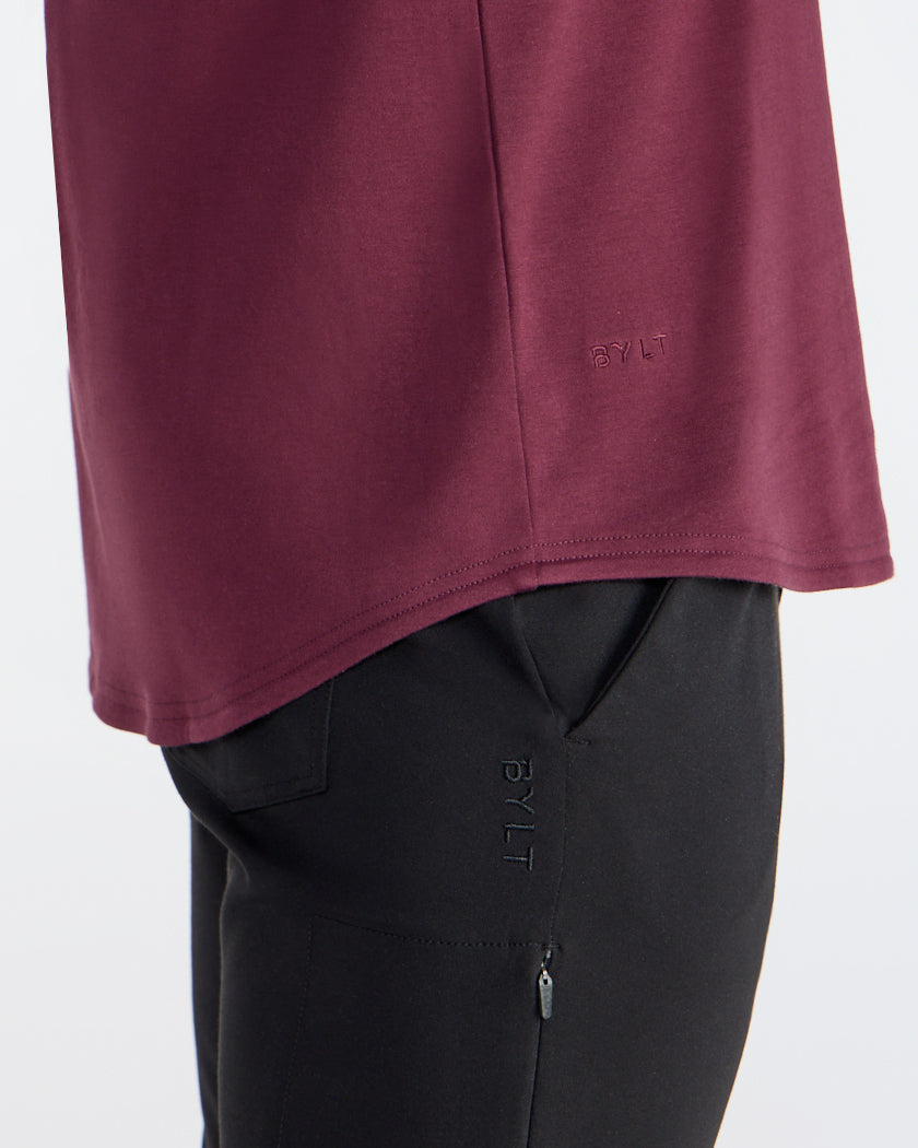 Cotton Short Sleeve Drop-Cut