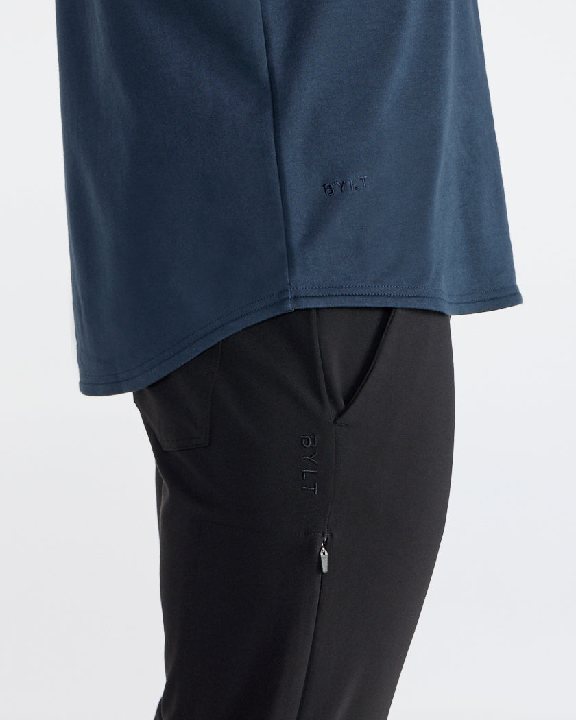 Cotton Short Sleeve Drop-Cut