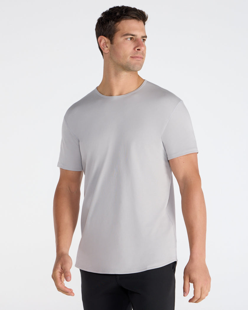 Cotton Short Sleeve Drop-Cut