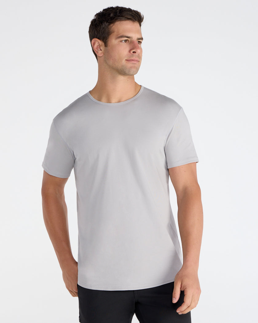 Cotton Short Sleeve Drop-Cut