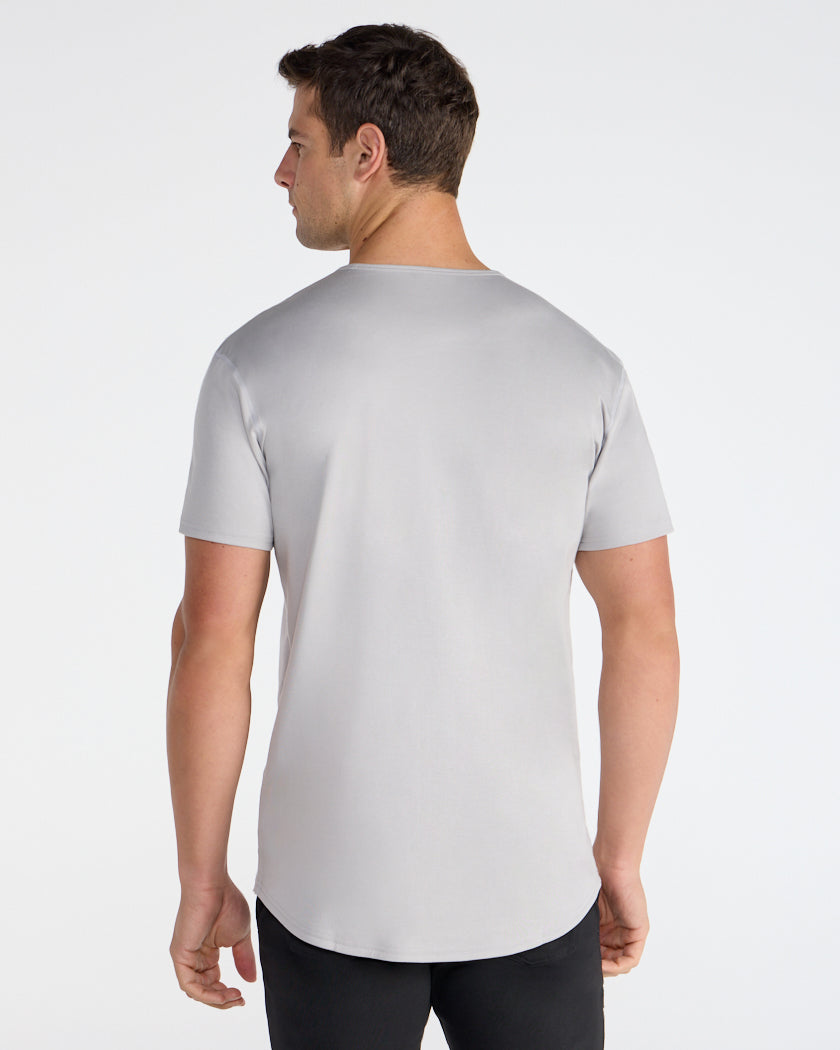 Cotton Short Sleeve Drop-Cut