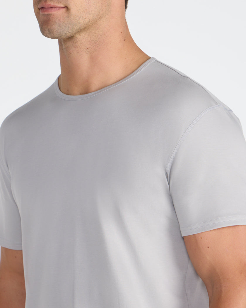 Cotton Short Sleeve Drop-Cut