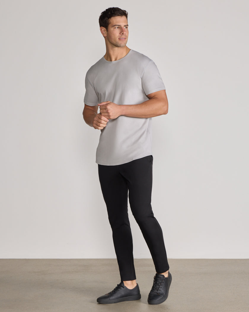 Cotton Short Sleeve Drop-Cut