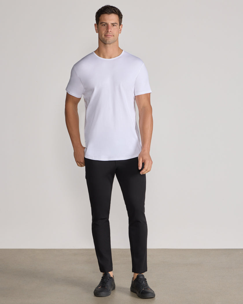 Cotton Short Sleeve Drop-Cut