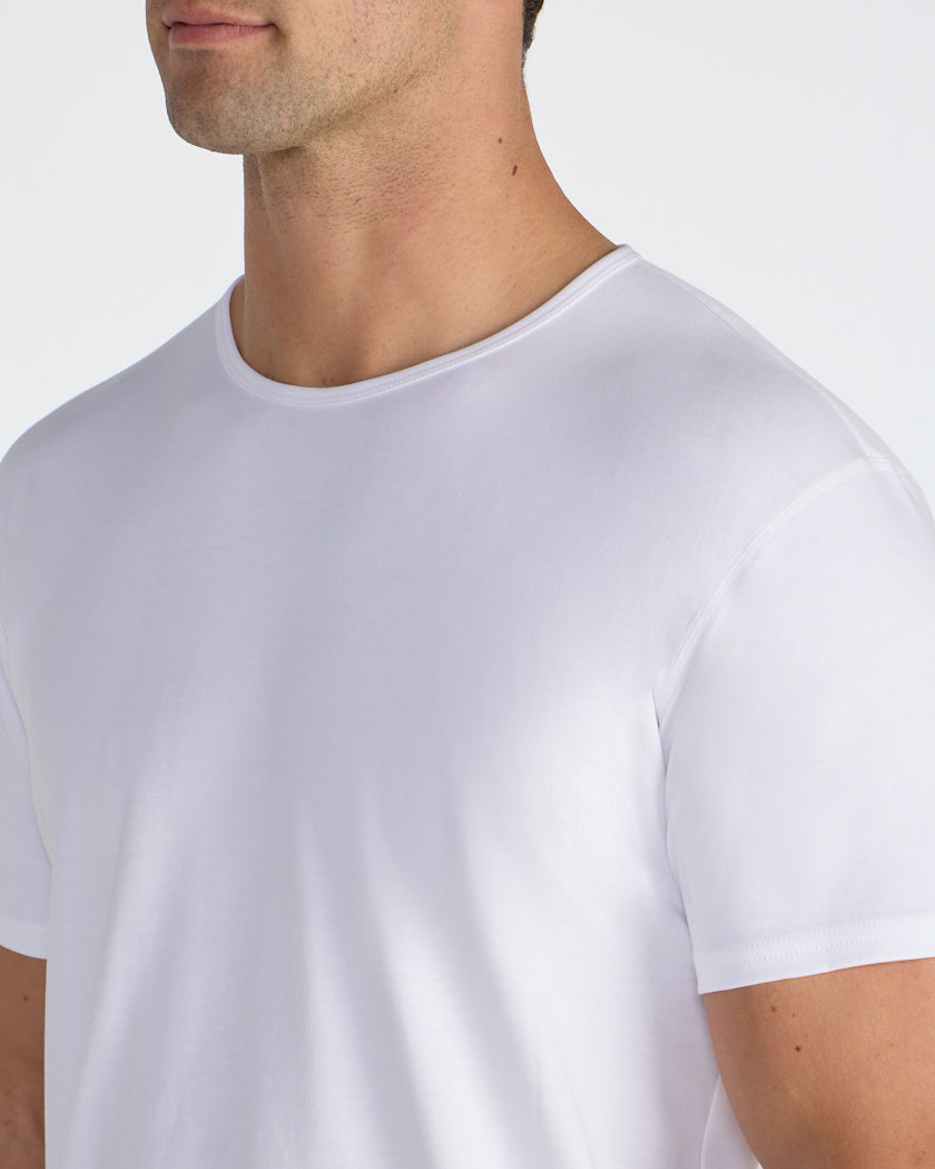 Cotton Short Sleeve Drop-Cut