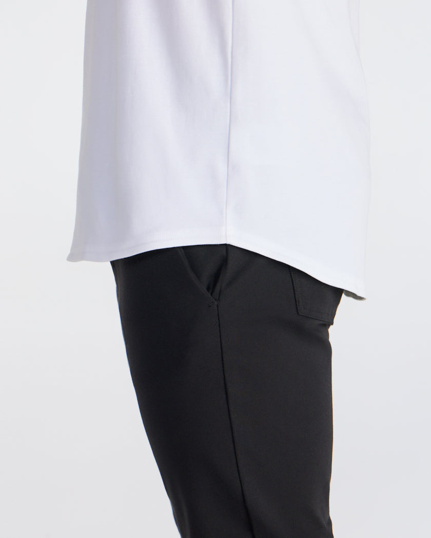 Cotton Short Sleeve Drop-Cut