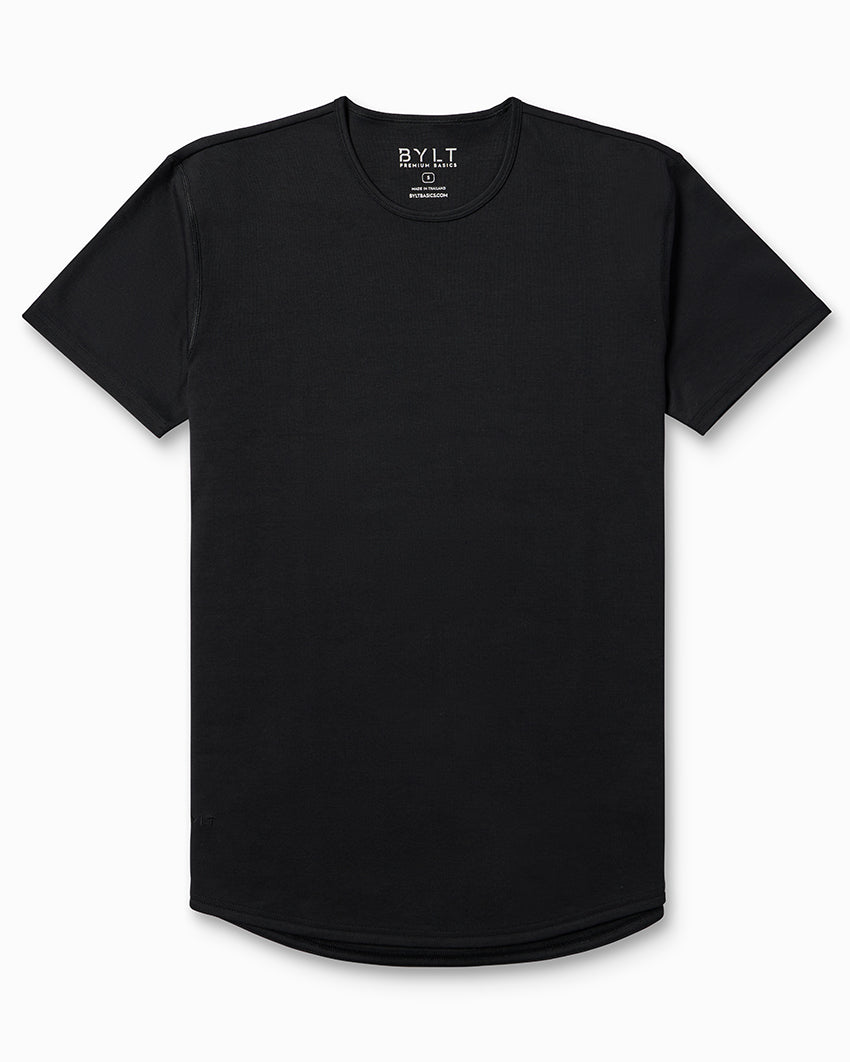 Cotton Short Sleeve Drop-Cut