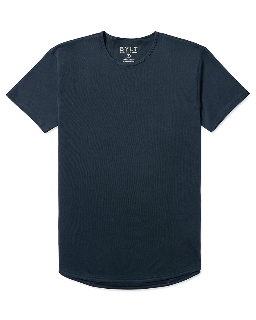 Cotton Short Sleeve Drop-Cut