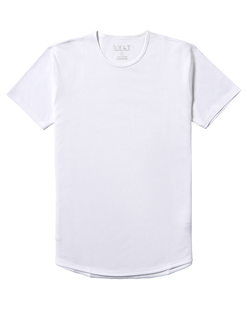 Cotton Short Sleeve Drop-Cut