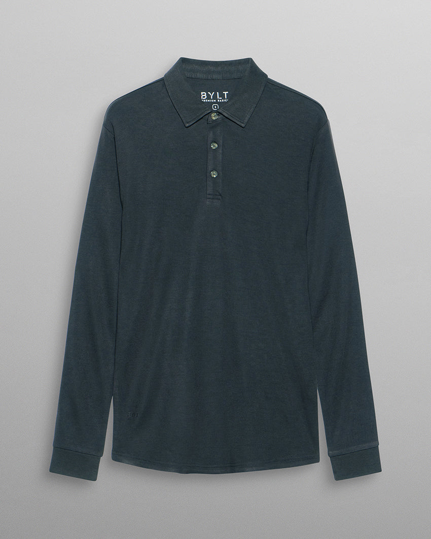 Comfort Wool Long Sleeve Polo