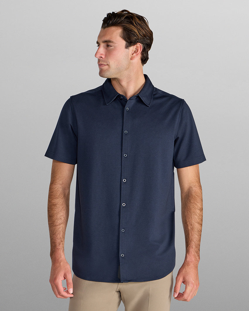 SoftBlend Short Sleeve Button Down
