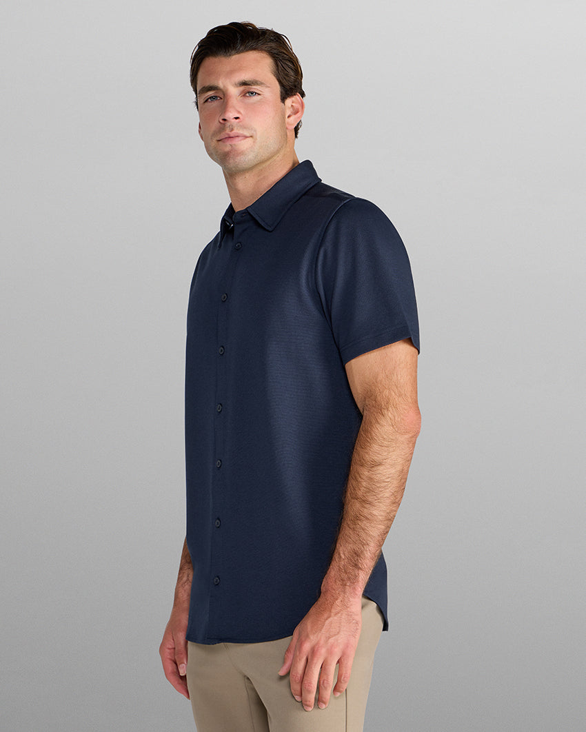 SoftBlend Short Sleeve Button Down