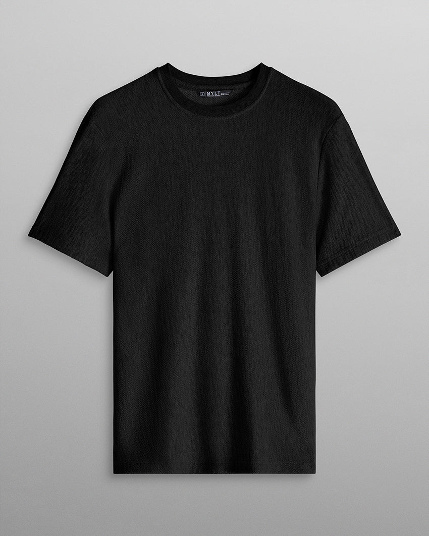 Brushed Herringbone Box Tee