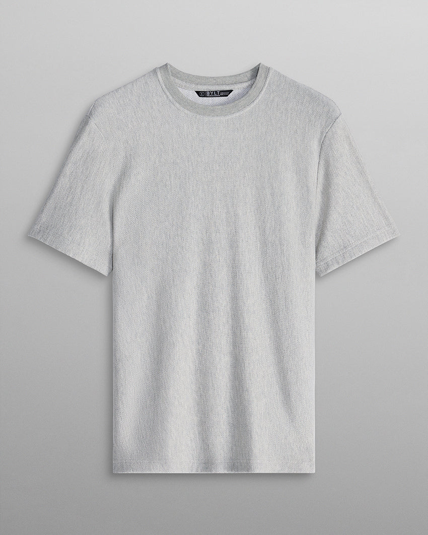 Brushed Herringbone Box Tee