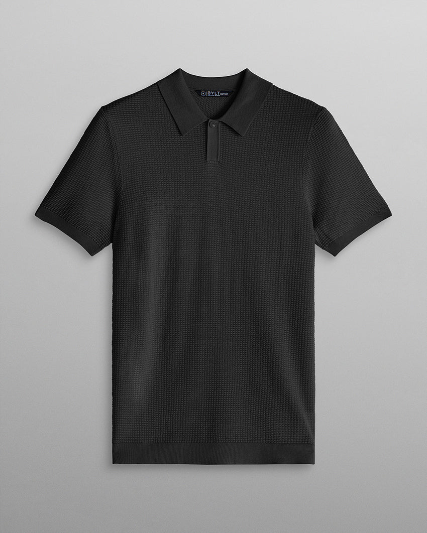 Textured Knit Polo