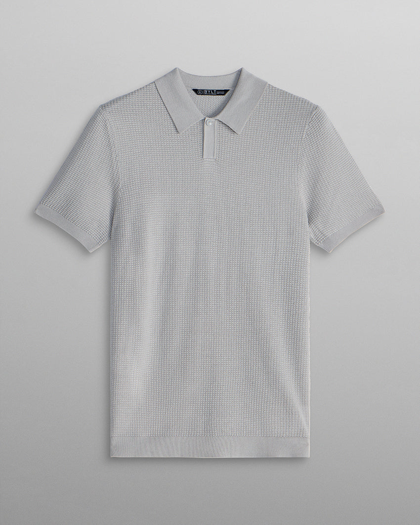 Textured Knit Polo