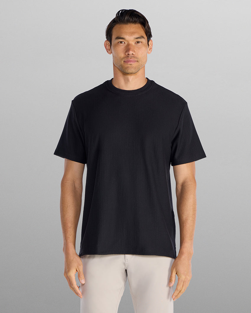 Brushed Herringbone Box Tee
