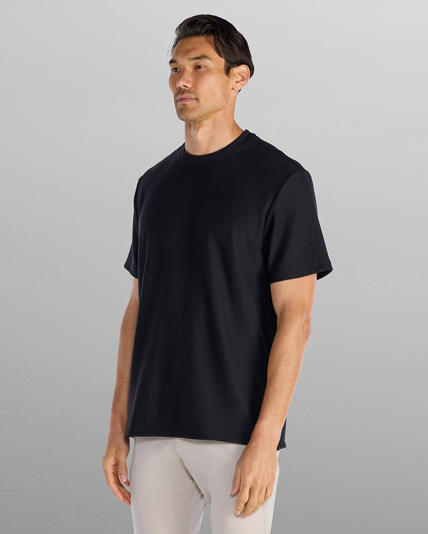 Brushed Herringbone Box Tee