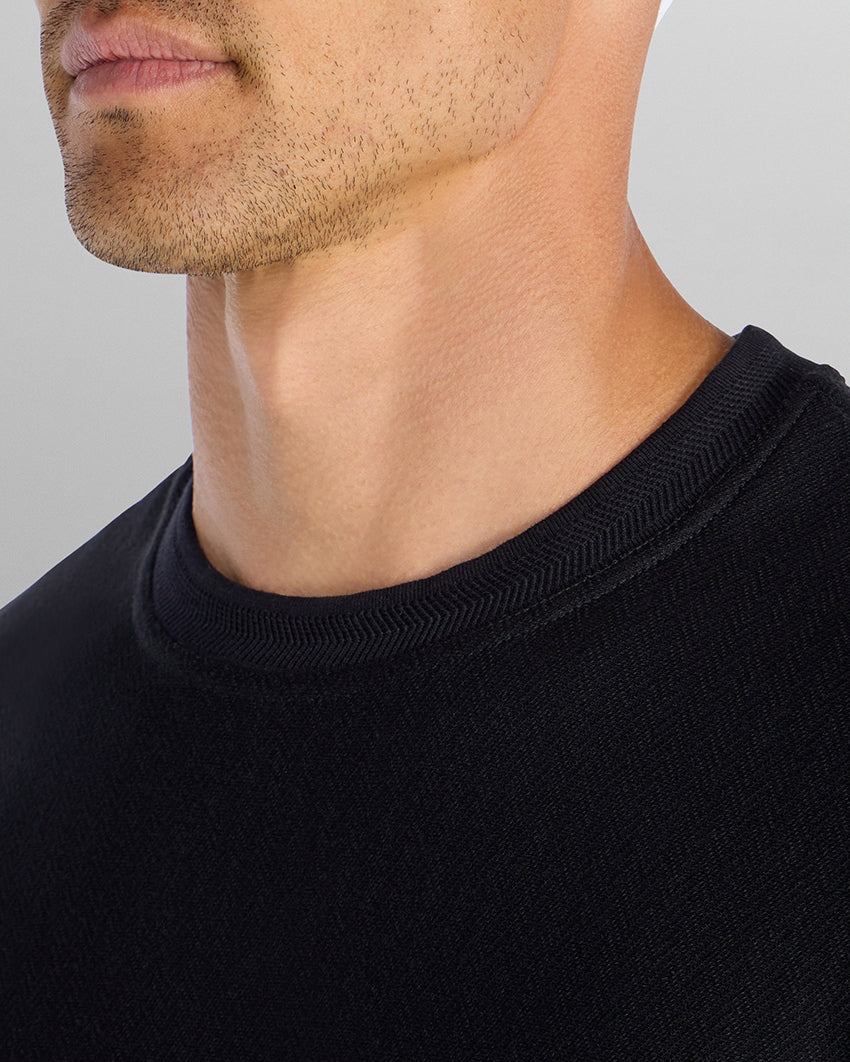 Brushed Herringbone Box Tee