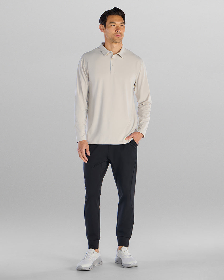 Pulse Long Sleeve Split-Hem Polo