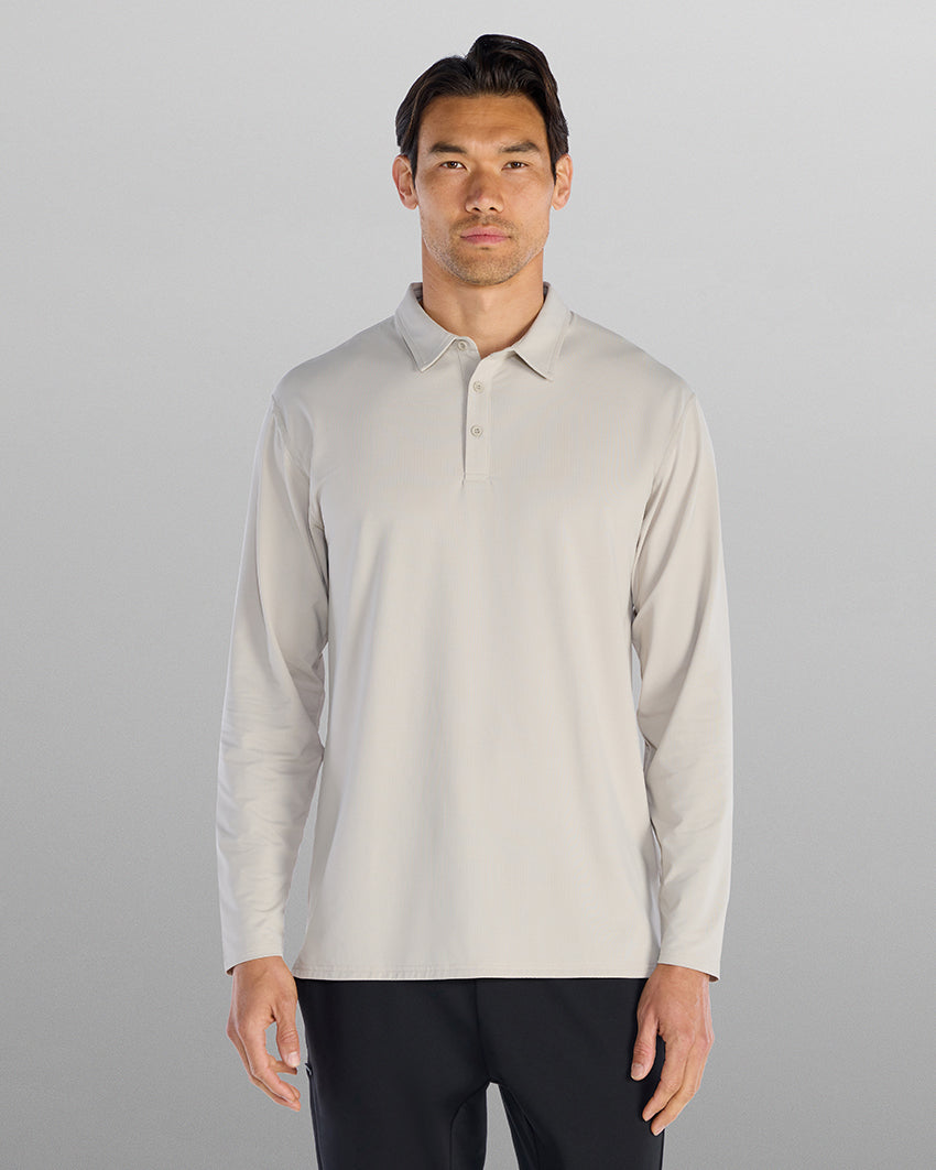 Pulse Long Sleeve Split-Hem Polo