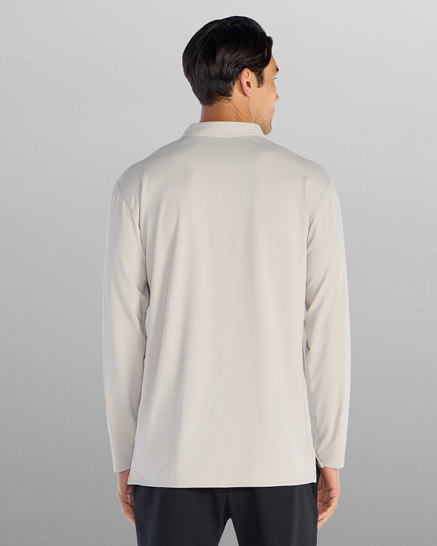 Pulse Long Sleeve Split-Hem Polo