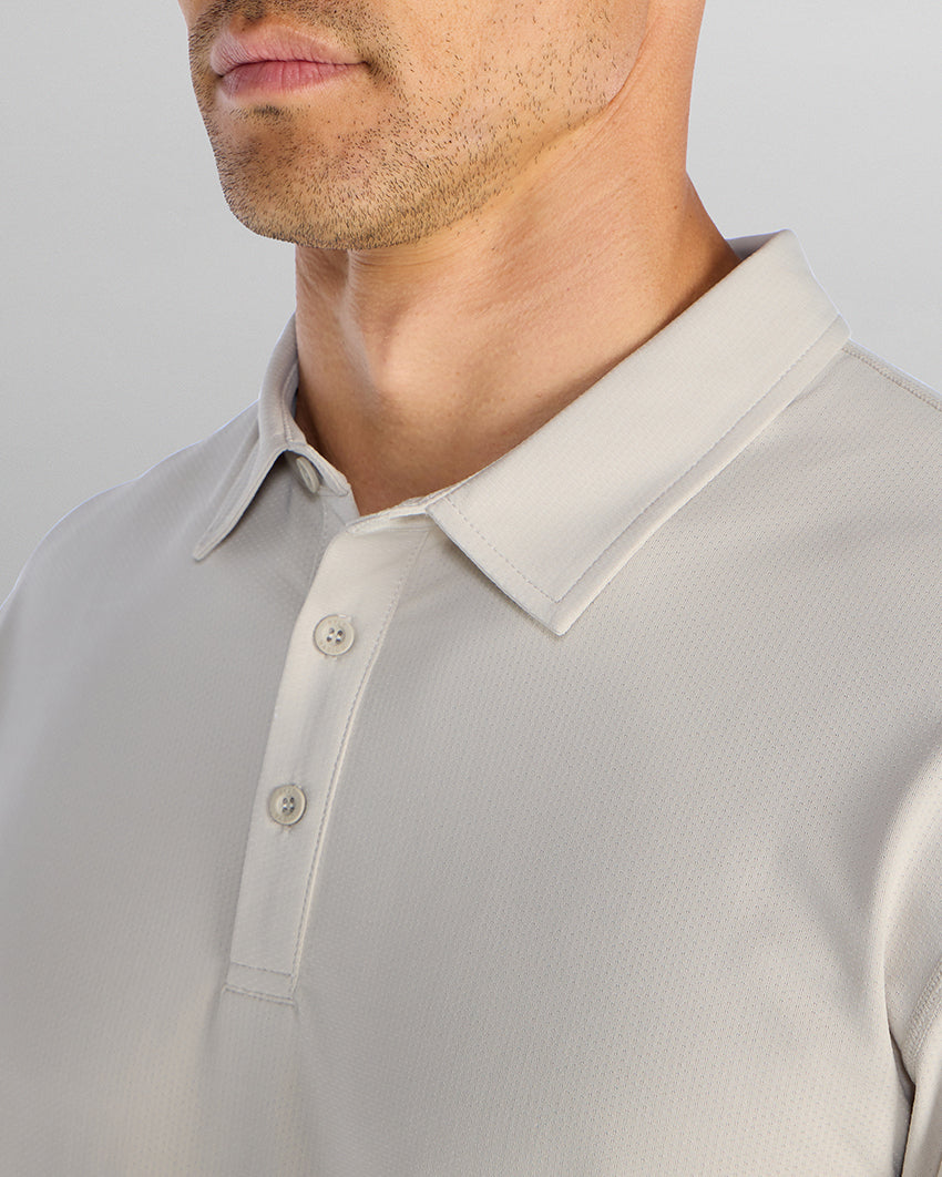 Pulse Long Sleeve Split-Hem Polo