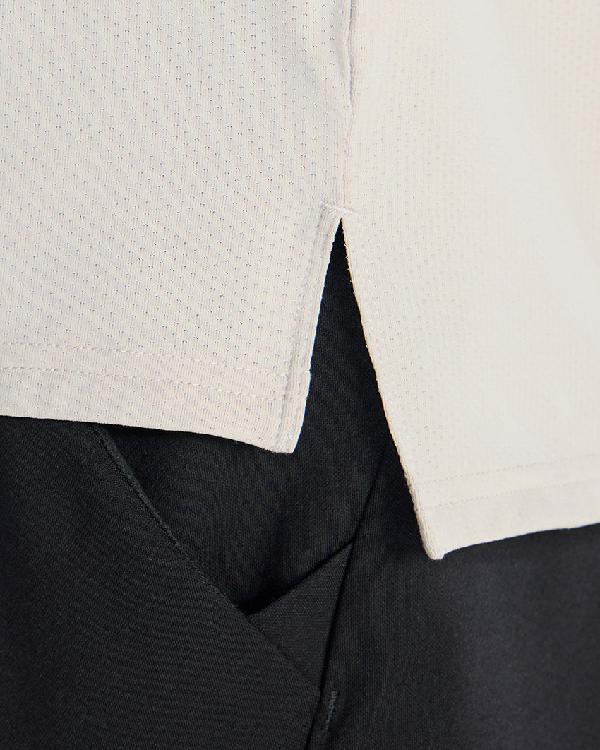 Pulse Long Sleeve Split-Hem Polo