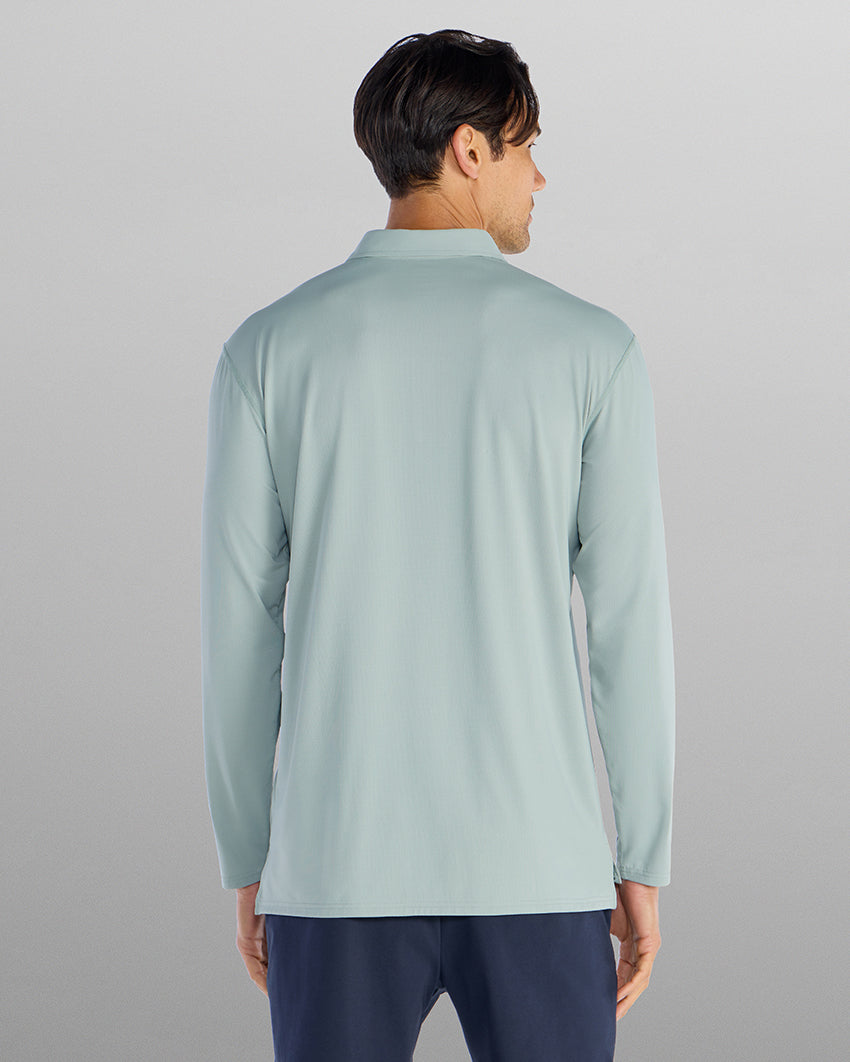 Pulse Long Sleeve Split-Hem Polo
