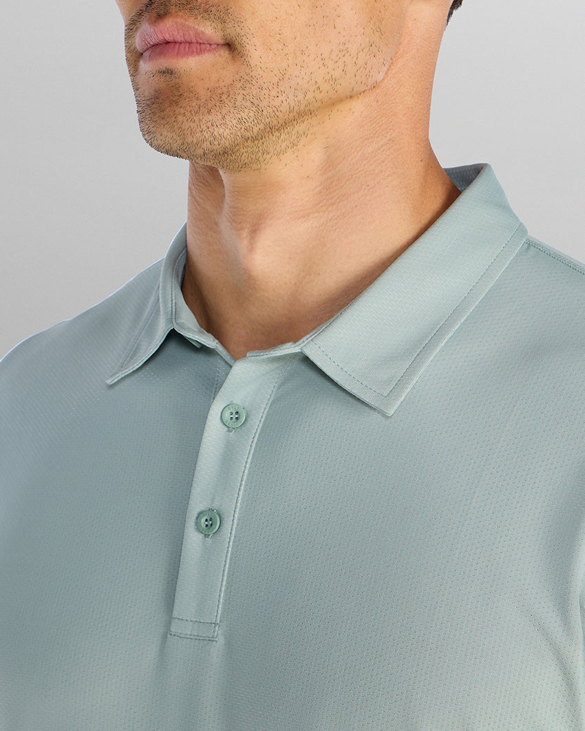 Pulse Long Sleeve Split-Hem Polo