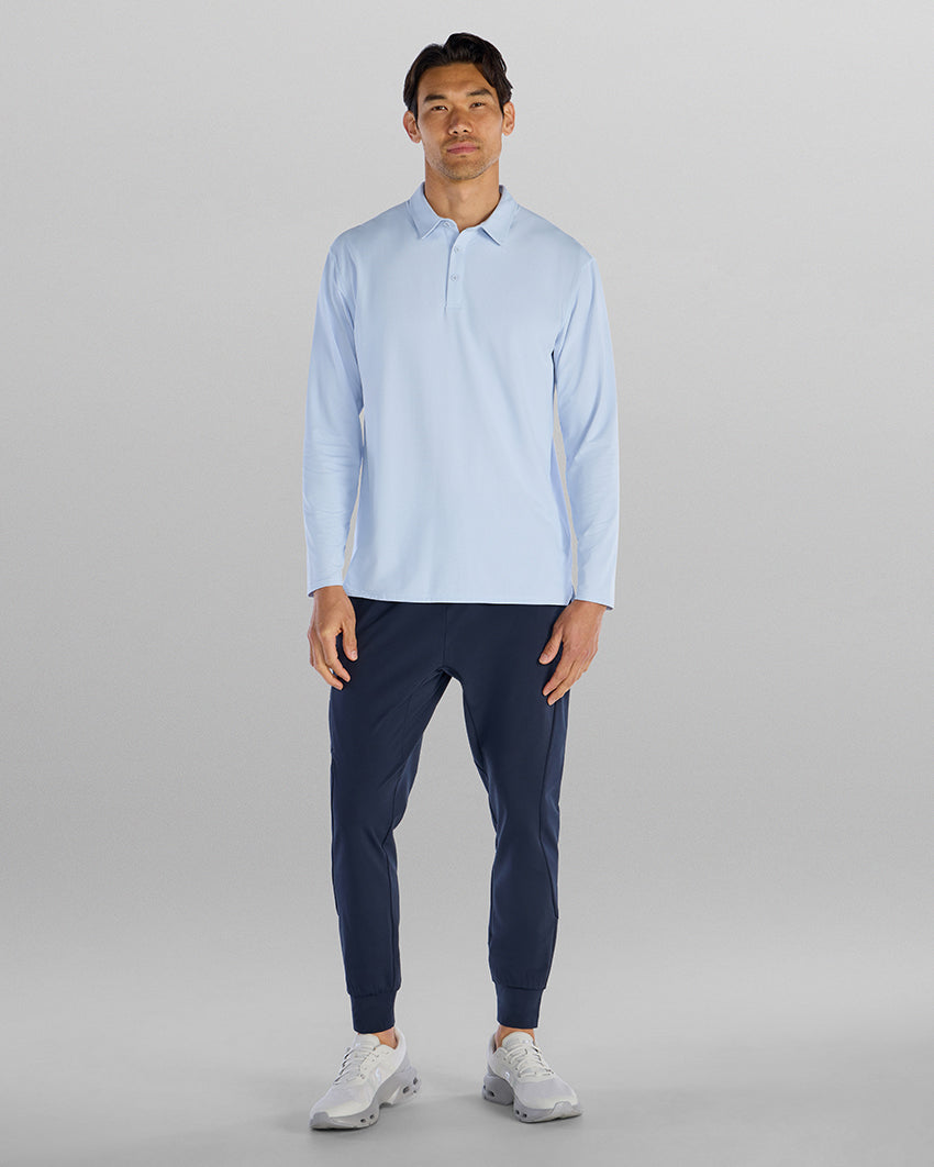 Pulse Long Sleeve Split-Hem Polo