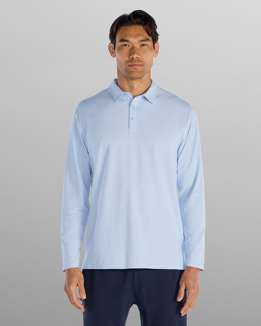 Pulse Long Sleeve Split-Hem Polo