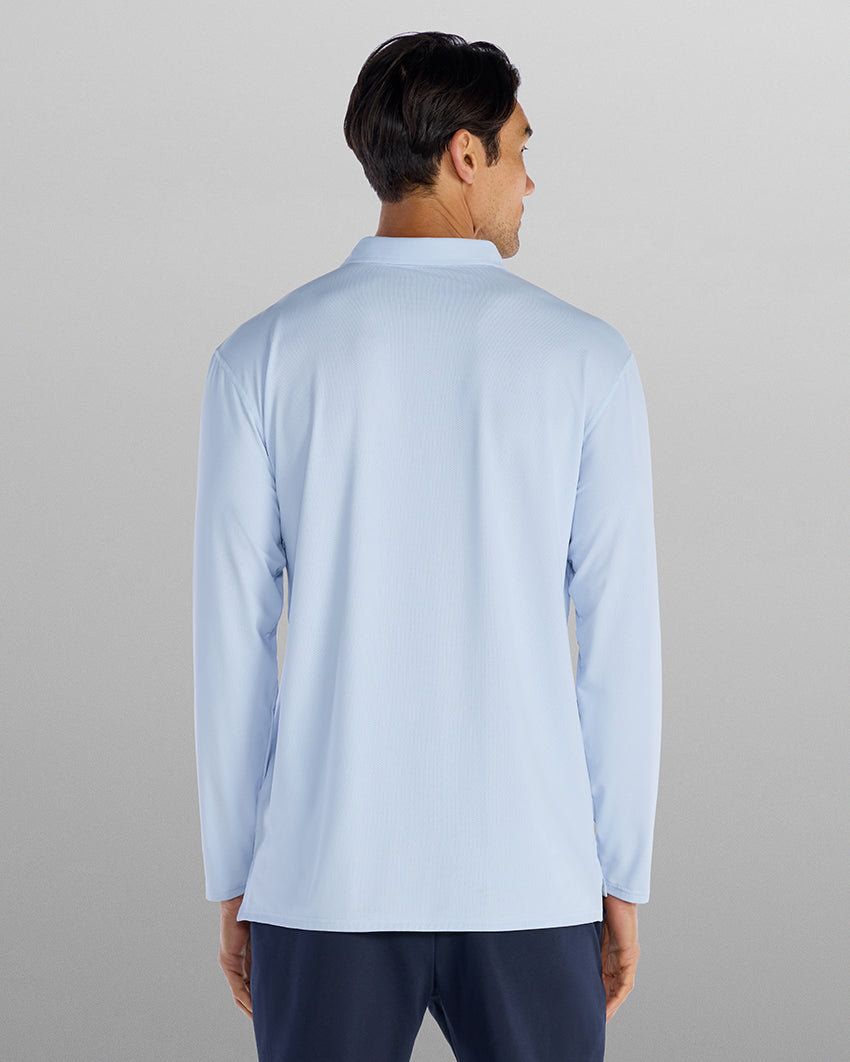 Pulse Long Sleeve Split-Hem Polo